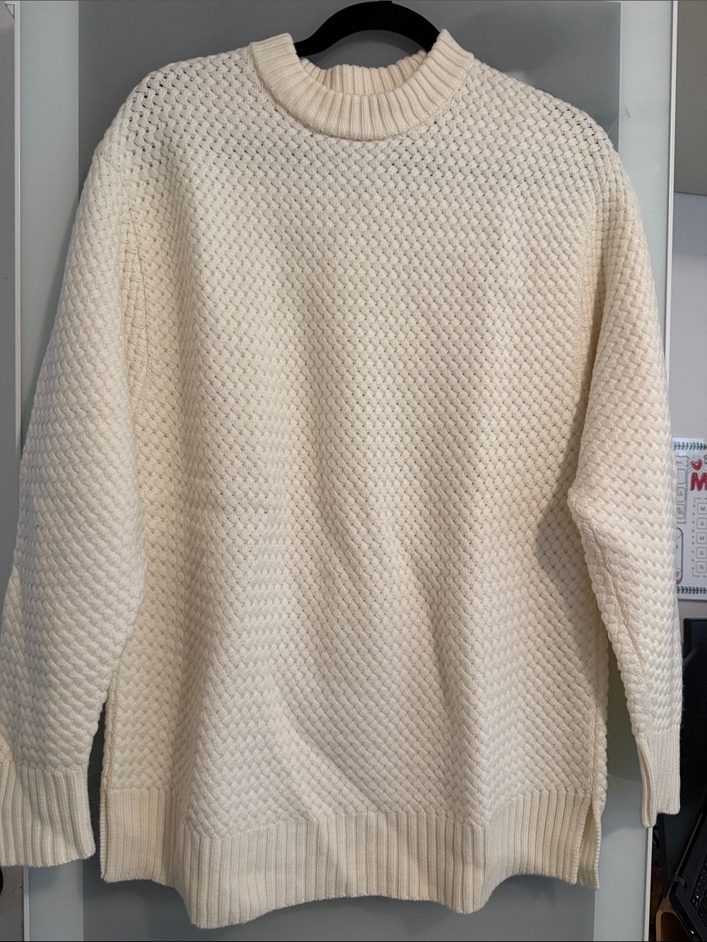Wilfred Cream Textured Crewneck Sweater